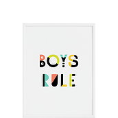 Plakat Boys Rule 40 x 50 cm