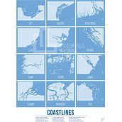 Plakat Coastlines 30 x 40 cm