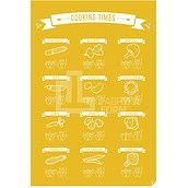 Plakat Cooking Time 21 x 30 cm żółty