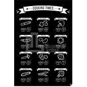 Plakat Cooking Time czarny 21 x 30 cm
