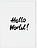 Plakat Hello World! 50 x 70 cm