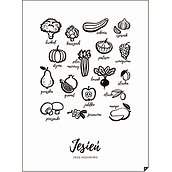 Plakat Jesień - Jedz sezonowo 21 x 30 cm
