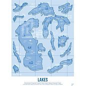Plakat Lakes 30 x 40 cm