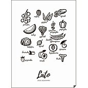 Plakat Lato - Jedz Sezonowo 21 x 30 cm