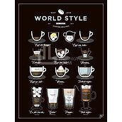 Plakat World Style Coffee 21 x 30 cm