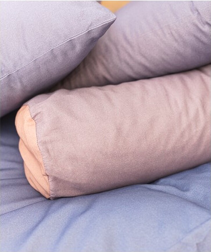 Rulo con relleno de cáscara de trigo sarraceno Summer, 50 x 15 cm, estampado puesta de sol