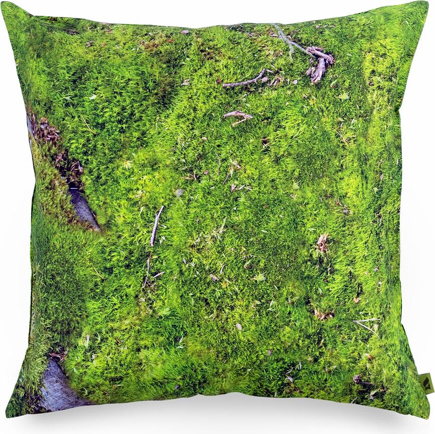 Cojín de relleno de cáscaras de trigo sarraceno Foonka, 40 x 40 cm, musgo