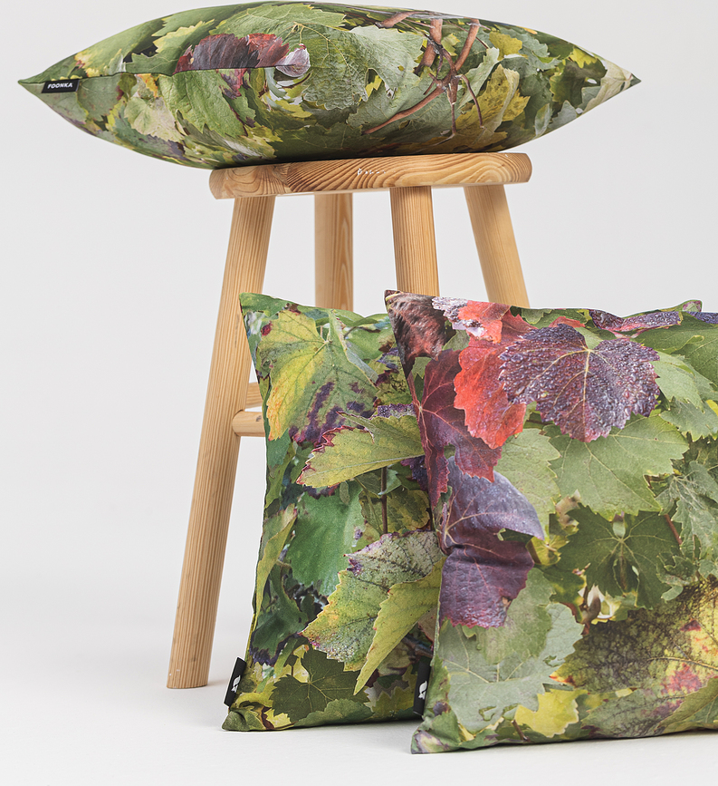 Cojín decorativo Hayka, estampado viñedo, 40 x 40 cm