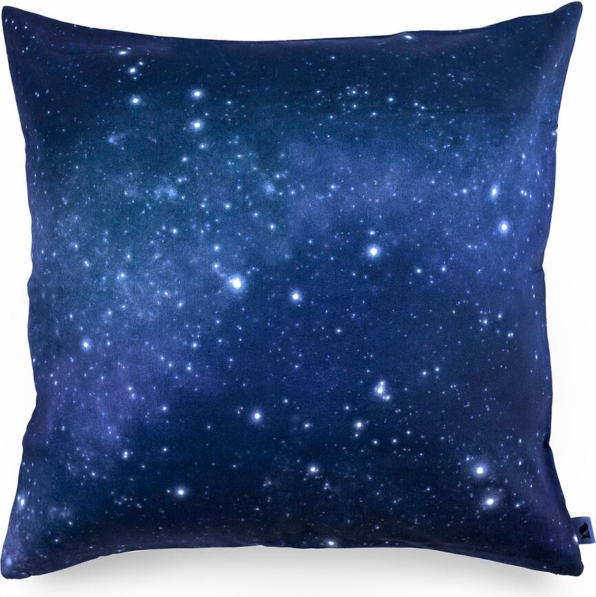 Foonka Coussin garni de cosses de sarrasin, 40 x 40 cm, motif Ciel du Nord