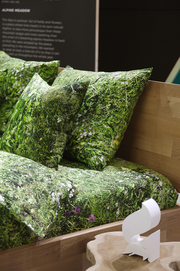 Funda de Cojín Hayka, 40 x 40 cm, diseño prado alpino