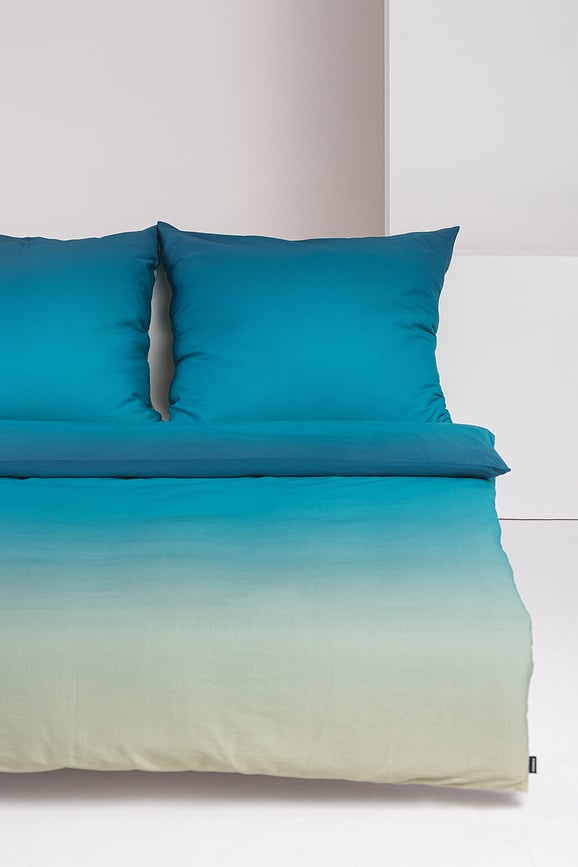 Juego de Funda Nórdica Summer Aqua, 200 x 200 cm, doble, con 2 fundas de almohada 70 x 80 cm