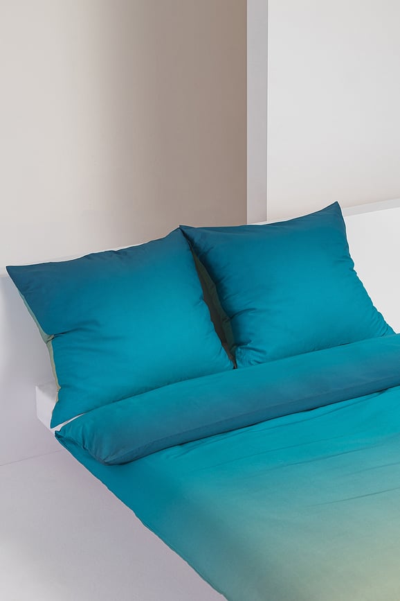 Juego de Funda Nórdica Summer Aqua, 200 x 200 cm, doble, con 2 fundas de almohada 70 x 80 cm