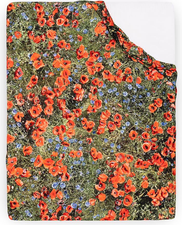 Hayka Bettlaken mit Gummizug 90 x 200 cm Mohnblumen