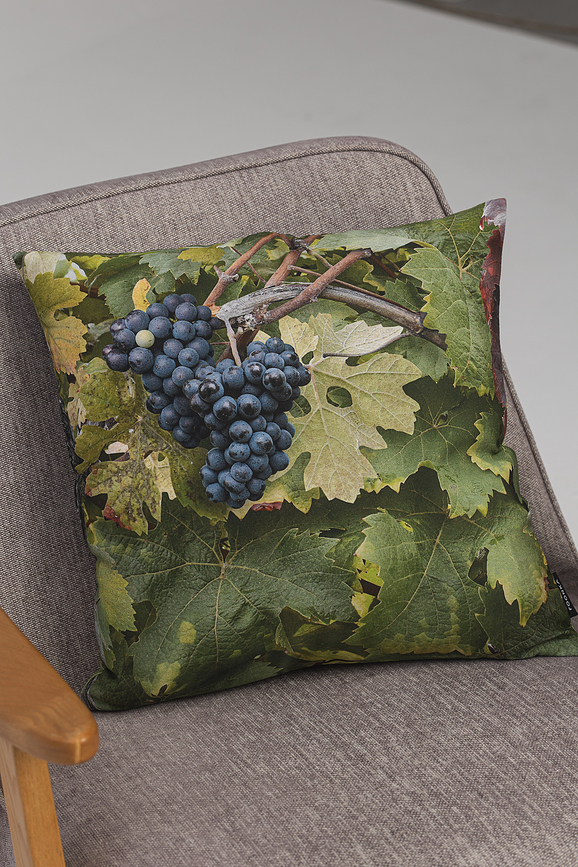 Hayka Coussin Décoratif, motif Vigne, 40 x 40 cm