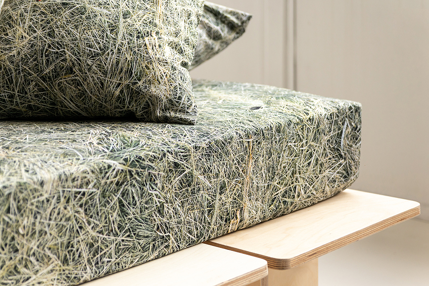 Hayka Drap-Housse 160 x 200 cm, motif foin