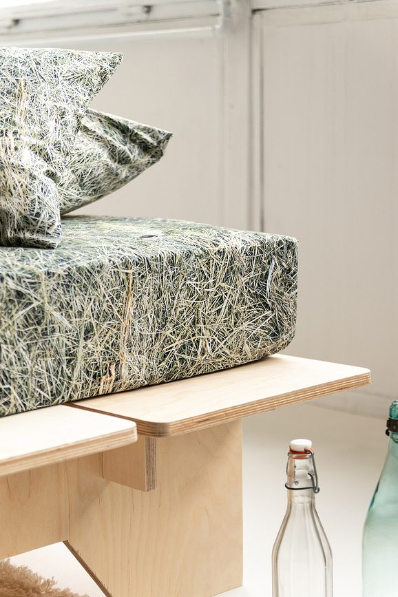 Hayka Drap-Housse 160 x 200 cm, motif foin