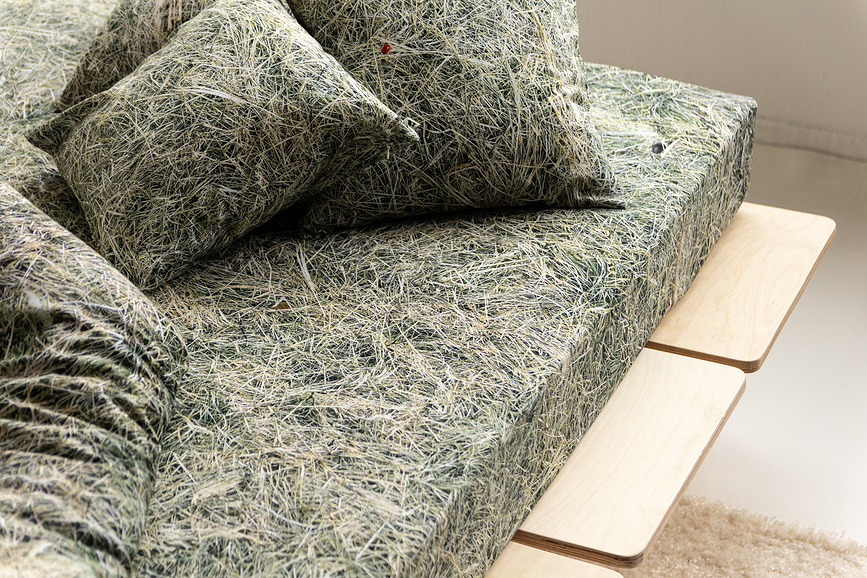 Hayka Drap-Housse 160 x 200 cm, motif foin