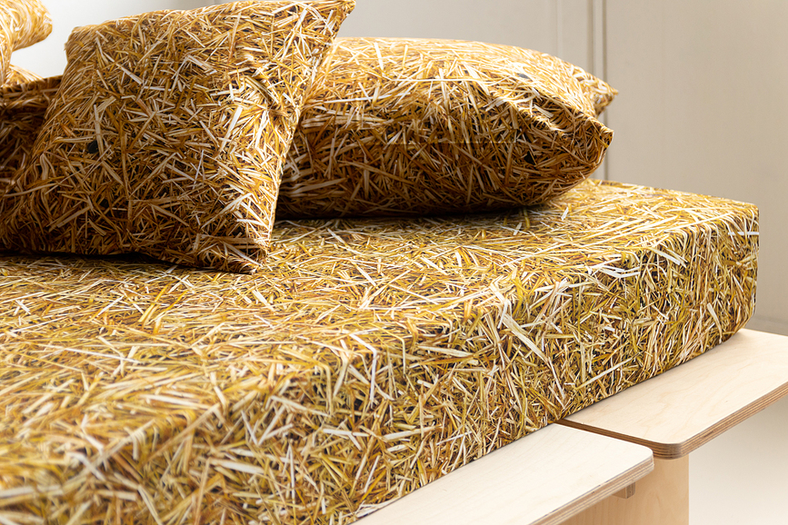 Hayka Drap-housse 180 x 200 cm, motif paille