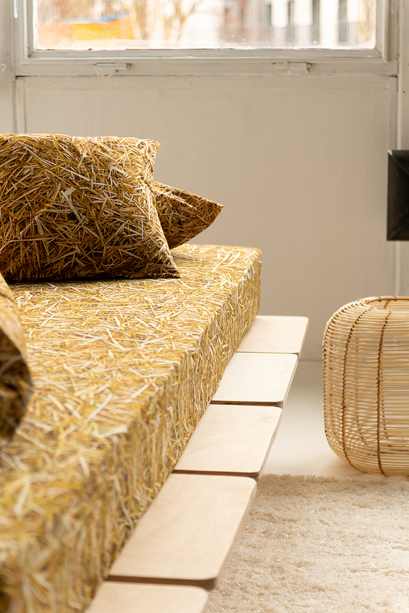 Hayka Drap-housse 180 x 200 cm, motif paille