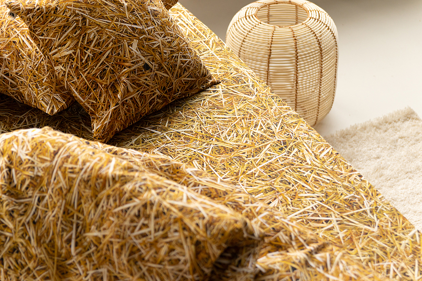 Hayka Drap-housse 180 x 200 cm, motif paille