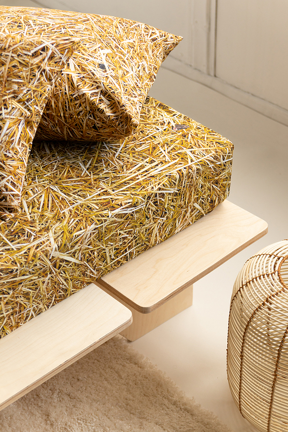 Hayka Drap-housse 180 x 200 cm, motif paille