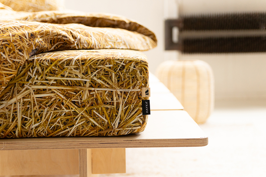 Hayka Drap-housse 180 x 200 cm, motif paille