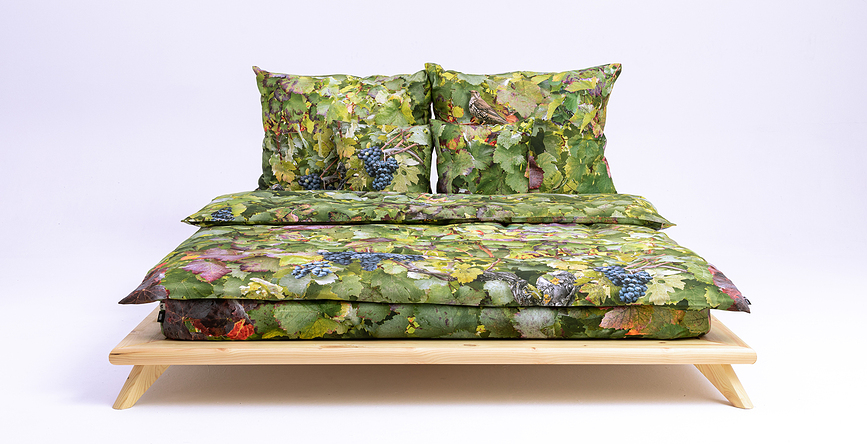 Hayka Taie d'Oreiller, motif vignoble, 70 x 80 cm