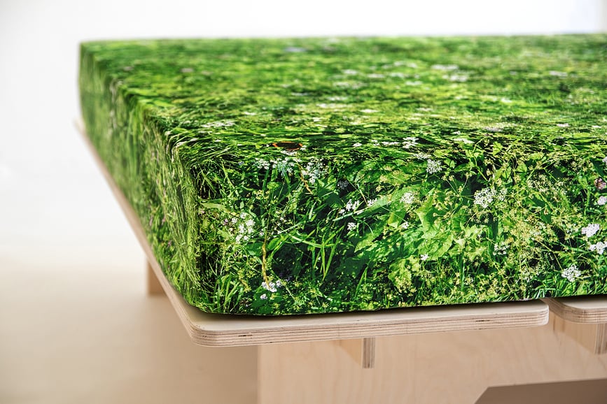 Hayka Rjuha z elastiko, alpski travnik, 140 x 200 cm