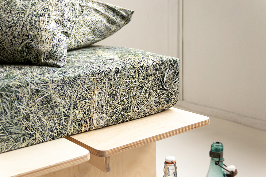 Hayka Rjuha z elastiko, 90 x 200 cm, vzorec seno