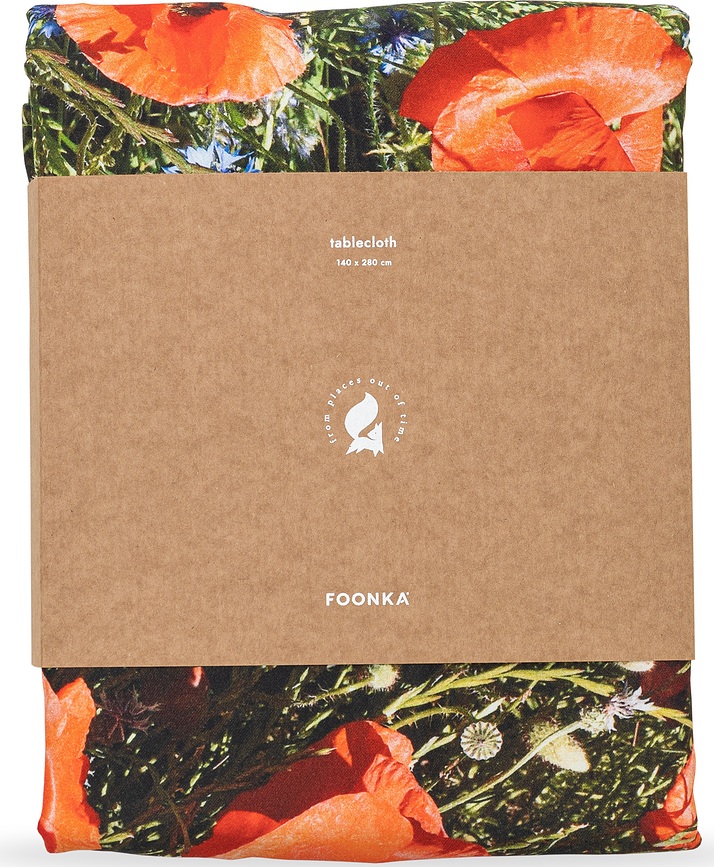 Hayka Nappe, 140 x 280 cm, motif coquelicots