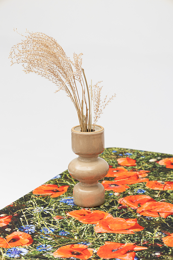 Hayka Nappe, motif coquelicots, 140 x 180 cm