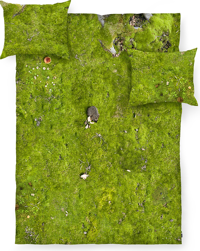 Hayka Parure de Lit Double, 200 x 200 cm, motif mousse