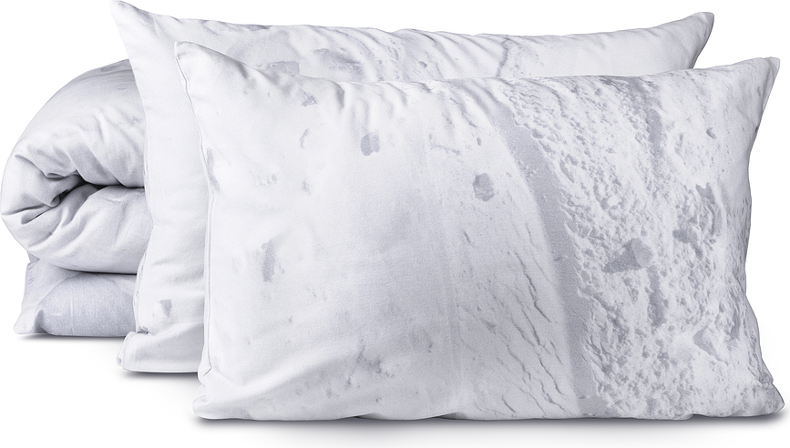 Hayka Parure de lit, motif neige, 160 x 200 cm