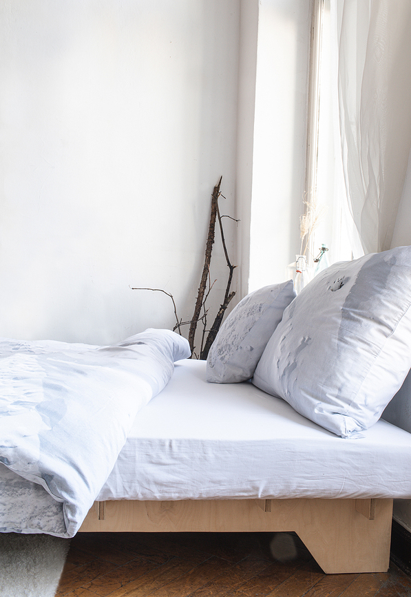 Hayka Parure de lit, motif neige, 160 x 200 cm