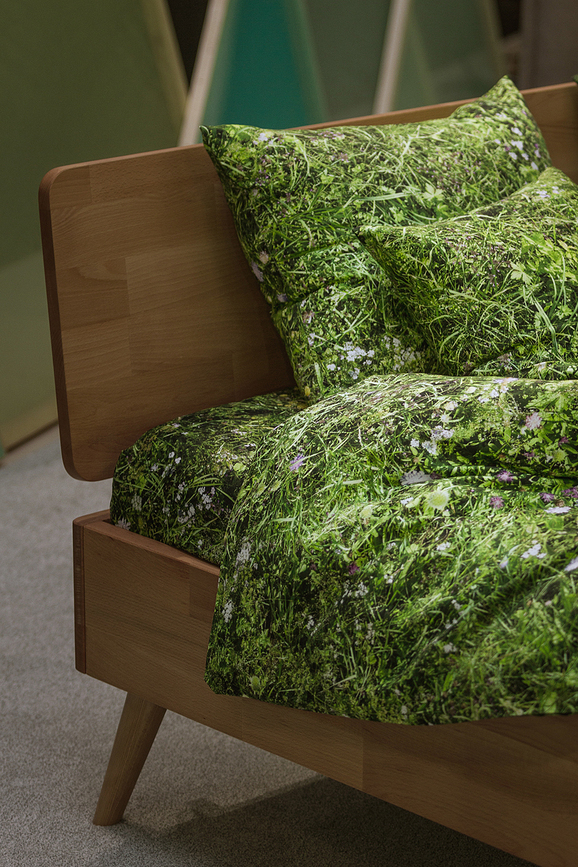 Hayka Housse de Couette motif prairie alpine, 135 x 200 cm