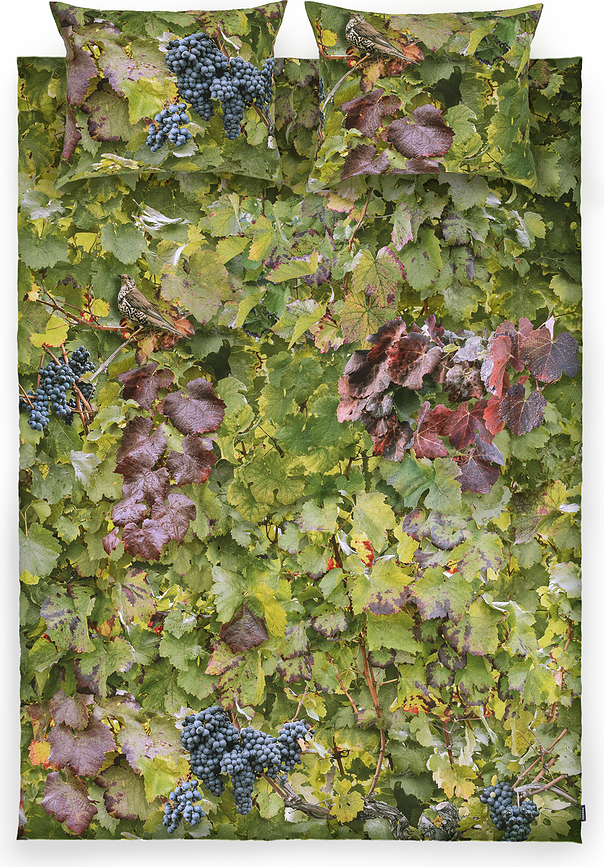 Hayka Posteljnina vinograd, 160 x 200 cm, dvojna, z 2 prevlekama za vzglavnik 70 x 80 cm