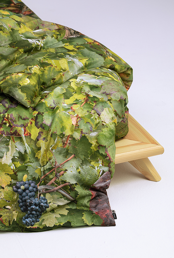 Hayka Σετ Παπλωματοθήκης διπλή, σχέδιο αμπελώνας, 200 x 220 cm, με 2 μαξιλαροθήκες 70 x 80 cm