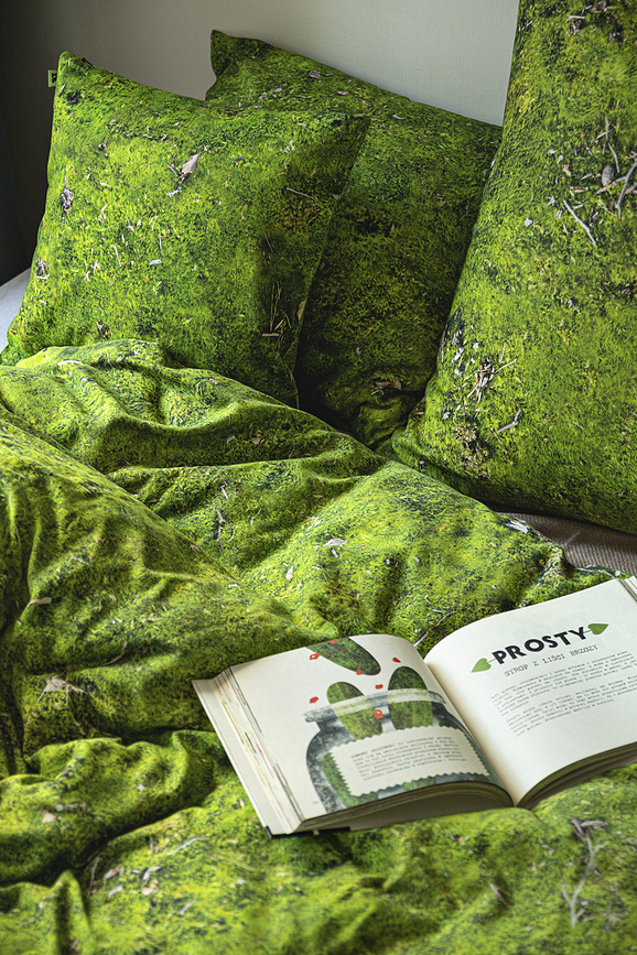 Hayka Σετ Παπλωματοθήκης σχέδιο βρύα, 150 x 200 εκ., μονή