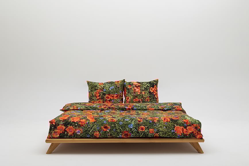 Juego de Funda Nórdica Hayka, estampado amapolas, doble 200 x 200 cm, Set de 3 piezas (2 fundas 70 x 80 cm)