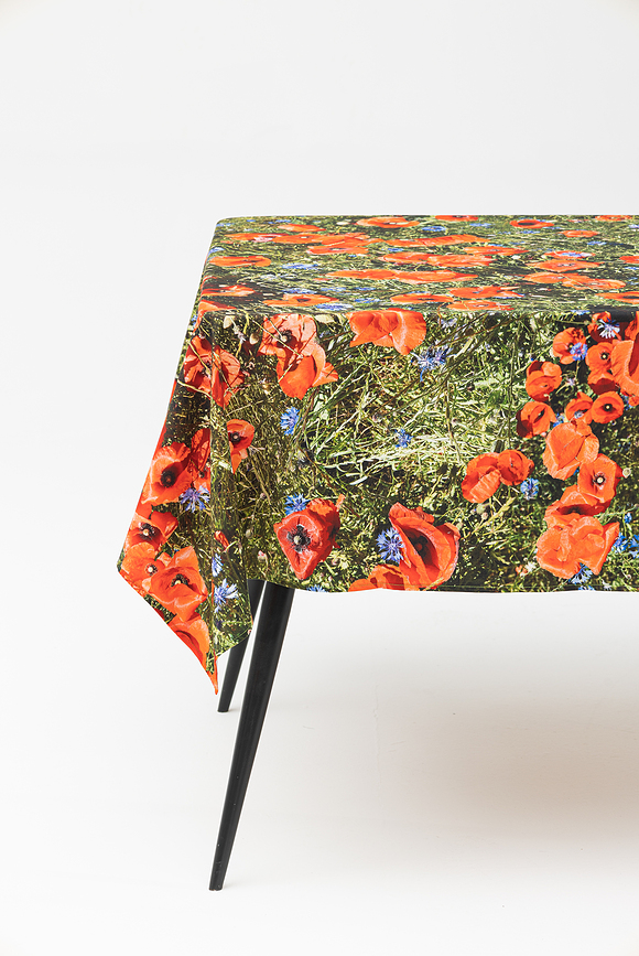 Mantel Hayka, 140 x 180 cm, estampado de amapolas
