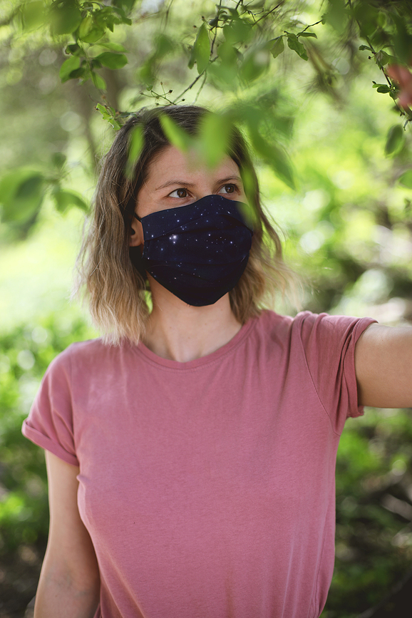 Mascarilla protectora Foonka, estampado de musgo