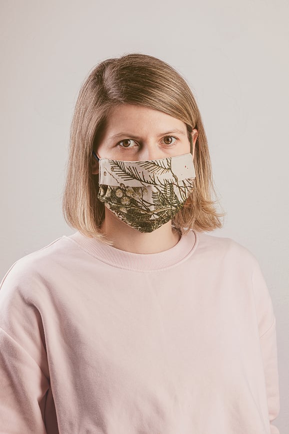 Mascarilla protectora Foonka, estampado de musgo