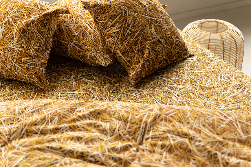 Sábana Ajustable Hayka, 180 x 200 cm, estampado paja