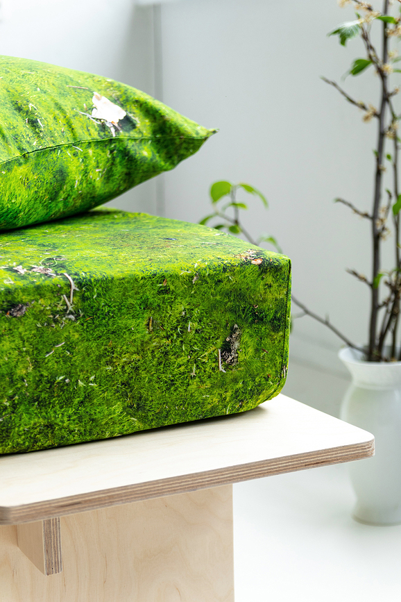 Sábana Ajustable Hayka, 120 x 200 cm, diseño musgo