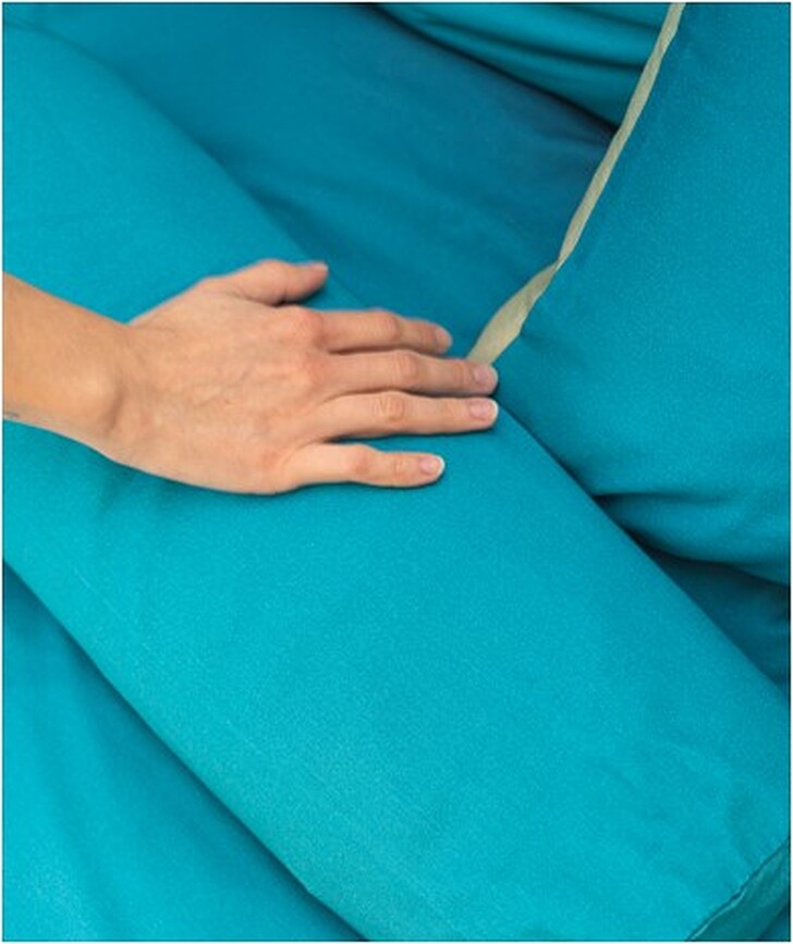 Summer Aqua Coussin Traversin avec rembourrage en cosses de sarrasin, 50 x 15 cm