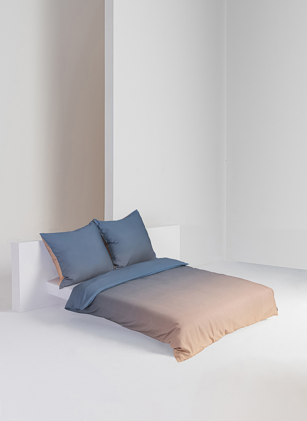 Summer Parure de lit motif lever de soleil, 160 x 200 cm, double, avec 2 taies d'oreiller 70 x 80 cm