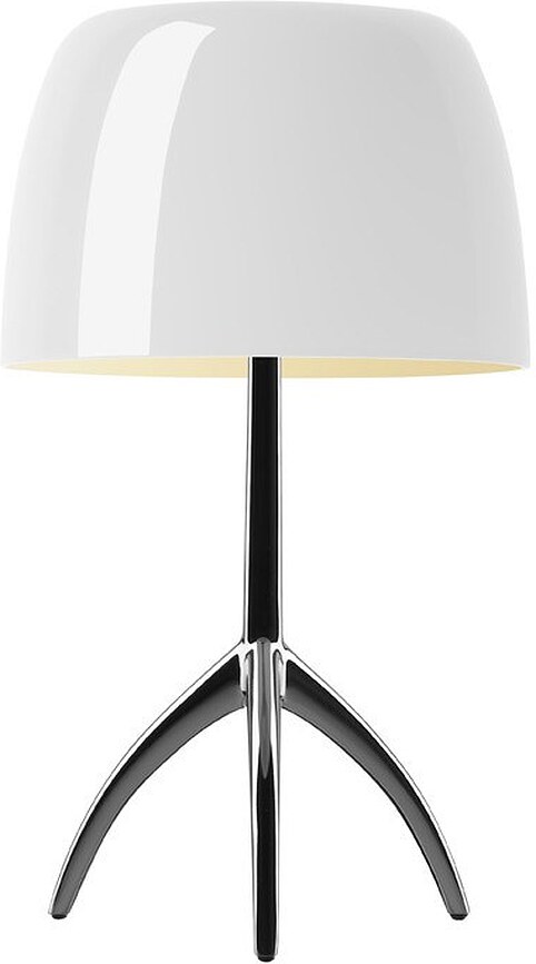 Lampa biała Lumiere 05 mała aluminium polerowane