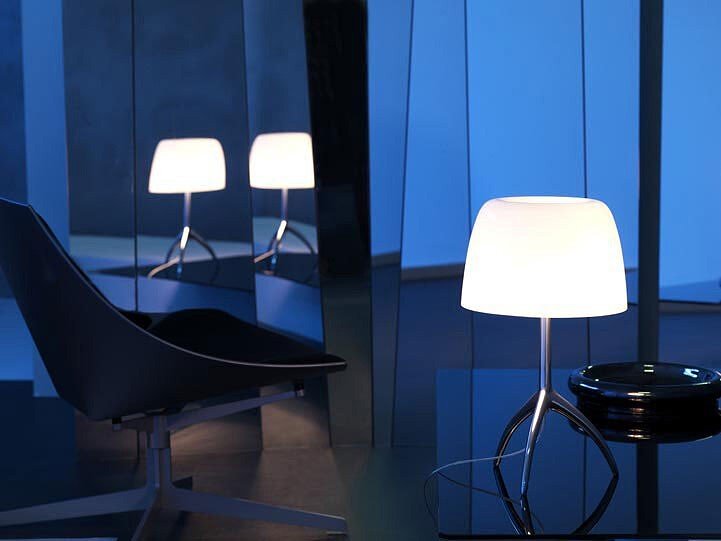 Lampa biała Lumiere 05 mała aluminium polerowane