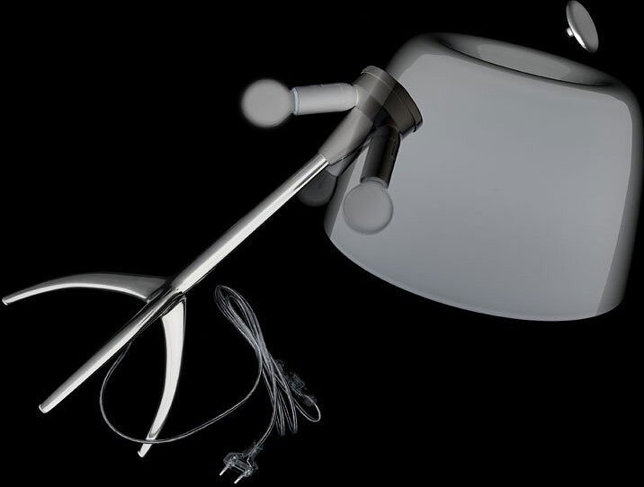 Lampa biała Lumiere 05 mała aluminium polerowane