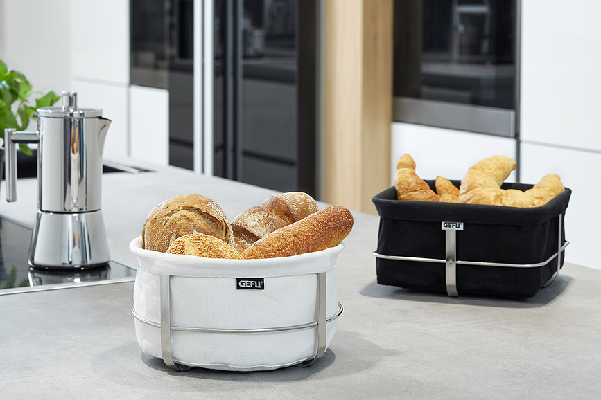 Cesta para Pan Brunch, redonda, blanca